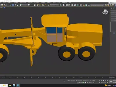 Grader Construction Motor Simplified Low-poly 3D model