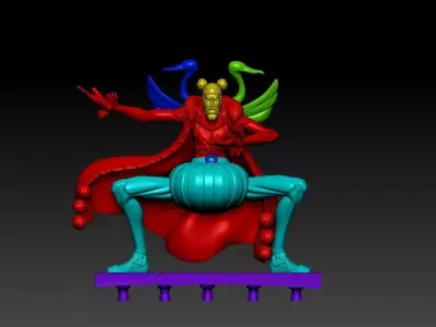 Bon clay fanart - mr 2 - One piece - split part 3D print model