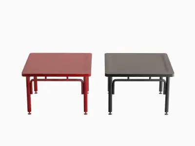 Steel Table Colored 02 Low-poly 3D model