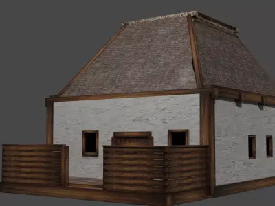 Romaniain Traditional home low-Poly Free 3D model
