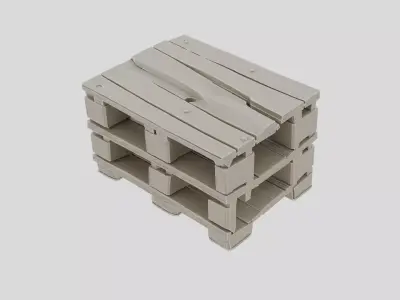 Fantasy Wooden Cargo Pallet for 3D print 3D model