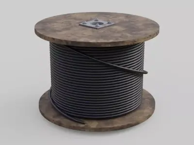 Cable Reel 2 Low-poly 3D model