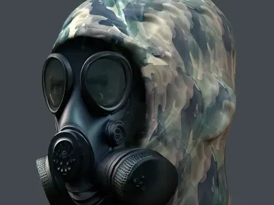 Helmet 3d model military combat Military scifi Low-poly Low-poly 3D model