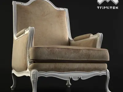 Classic Armchair - Moses - Beige 3D model