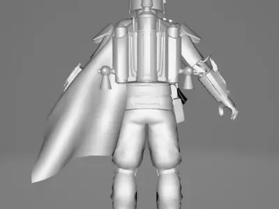 STAR WARS Boba Fett - Low Poly Game - Battlefield - FBX MODEL Low-poly 3D model