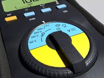 Insulation Tester Low-poly 3D model