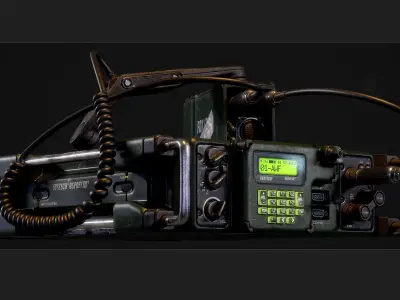 Military Radio Low-poly 3D model get