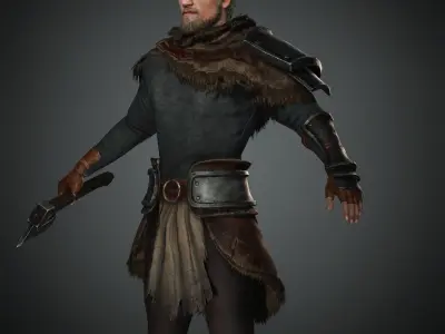 Celtic Warrior With Axe Seems Like Mcgregor Conor Ready To Use  3D model