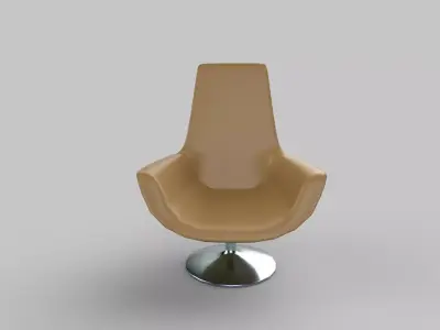 armchair modern chair Low-poly 3D model