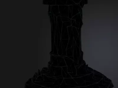 Ancient Pillars Low-poly 3D model get