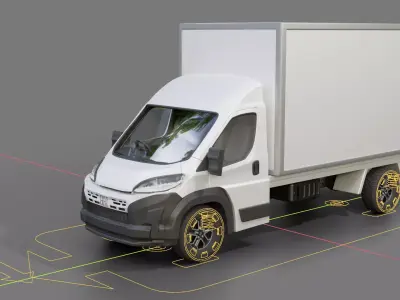 Fiat e-Ducato L2H2 2024 Box Truck 3D model