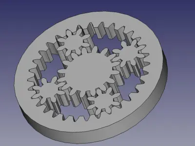 Planetary gears 3D model
