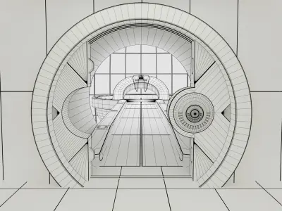 Marvels X-Men Sub-Basement - Corridor and Cerebro 3D model