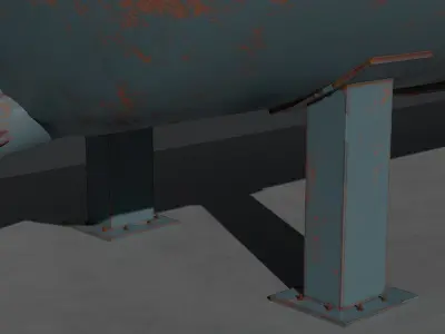 Industrial Big Barrels Low-poly 3D model