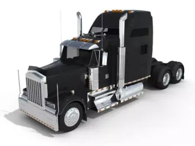 Black Metal Truck 3D model
