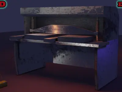 Electromechanical guillotine Metal Master ETG 2015E 3D model