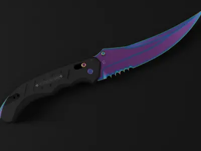 Flip knife elite Low-poly 3D model