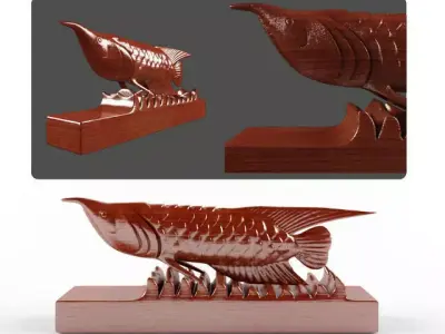 fish sculpture 3D model