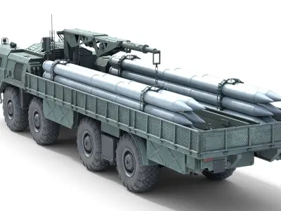 9T234 Smerch Transporter Low-poly 3D model