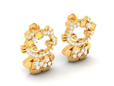 Women Diamond Earring 3D print model