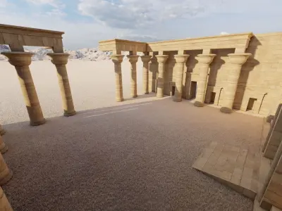 Zigurat ancient pyramid-Ziggurat Temple 3D model 6