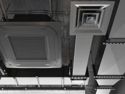 Ventilation system set 02 3D model