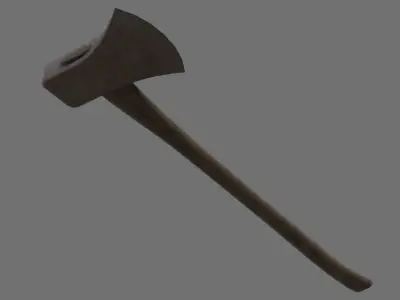 Axe 2B Low-poly 3D model