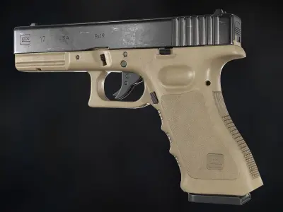 Glock 17 Gen 3 Low-poly 3D model