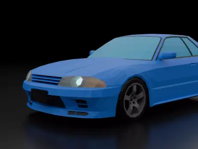NISSAN Skyline R32 GT-R 1989-1994 Low-poly 3D model