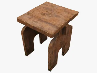 Medieval Rustic Low-poly 3D model