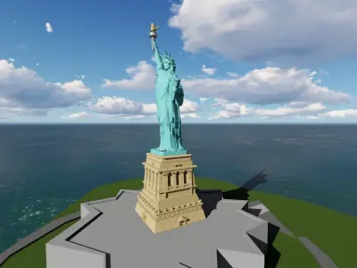 AMERICA STATUE OF LIBERTY  3D model