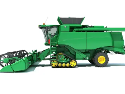 Tracked Combine Harvester 3D model