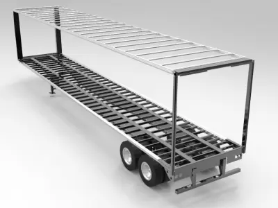 Tautliner trailer main frame Free 3D model