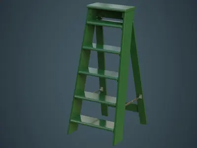Step Ladder 3A Low-poly 3D model