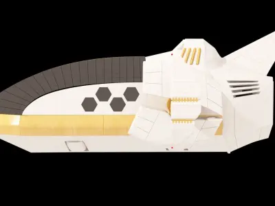Spaceship flying 3D model