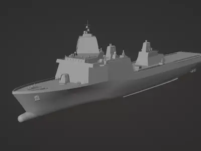 LPD Based Ballistic Missile Defence Ship 3D model