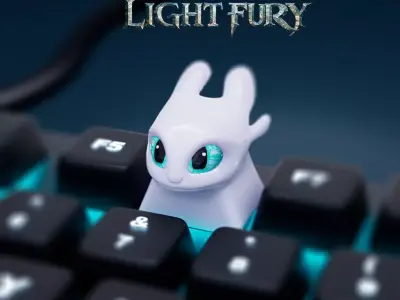 Light Fury and Night Fury Keycap Pack 3D print model
