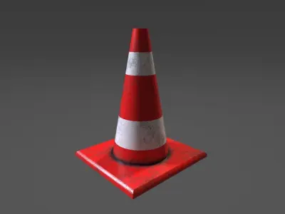 Traffic Barriers Low-poly 3D model purchase