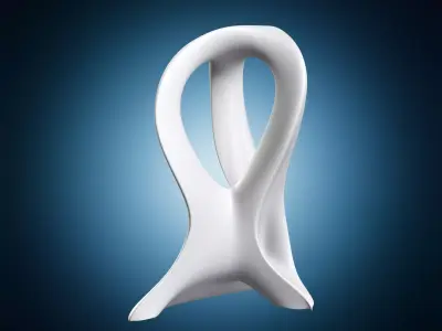 Abstract Looped Headphone Stand 3D print model