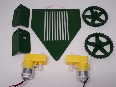 Robot kit Rovy2W for FIT00016 DC Gear Motor Free 3D print model