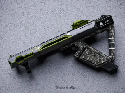 Laser Beam Rifle Low-poly 3D model