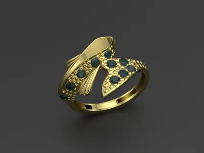 Fish Ring Free 3D print model