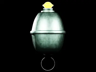 Eihandgranate M39 yellow - made in Blender Low-poly 3D model