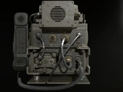 Military radiostation PRC-2082 Low-poly 3D model