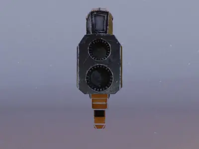 Sci fi Handgun Low-poly 3D model