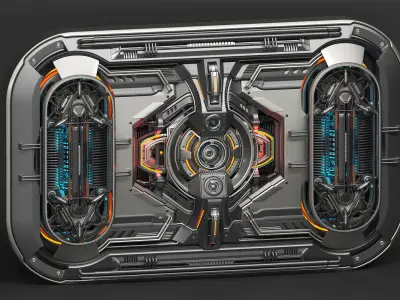 Sci Fi Kitbash Mega Elements 4 - Advanced Futuristic Walls 3D model