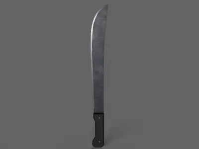 PBR Machete V3a Low-poly 3D model