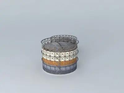 Twins barrel Free 3D model