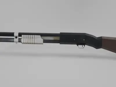 Low poly shotgun Free low-poly 3D model purchase