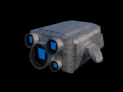 Space Cruiser Free low-poly 3D model
